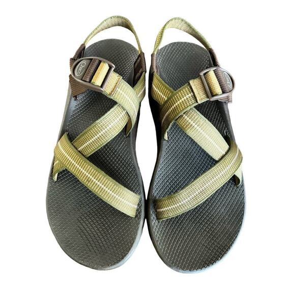 CHACO Z1 Brown/Green Nylon Strap Vibram Sole Men\'s Waterproof Sandals Size 12 main image 7